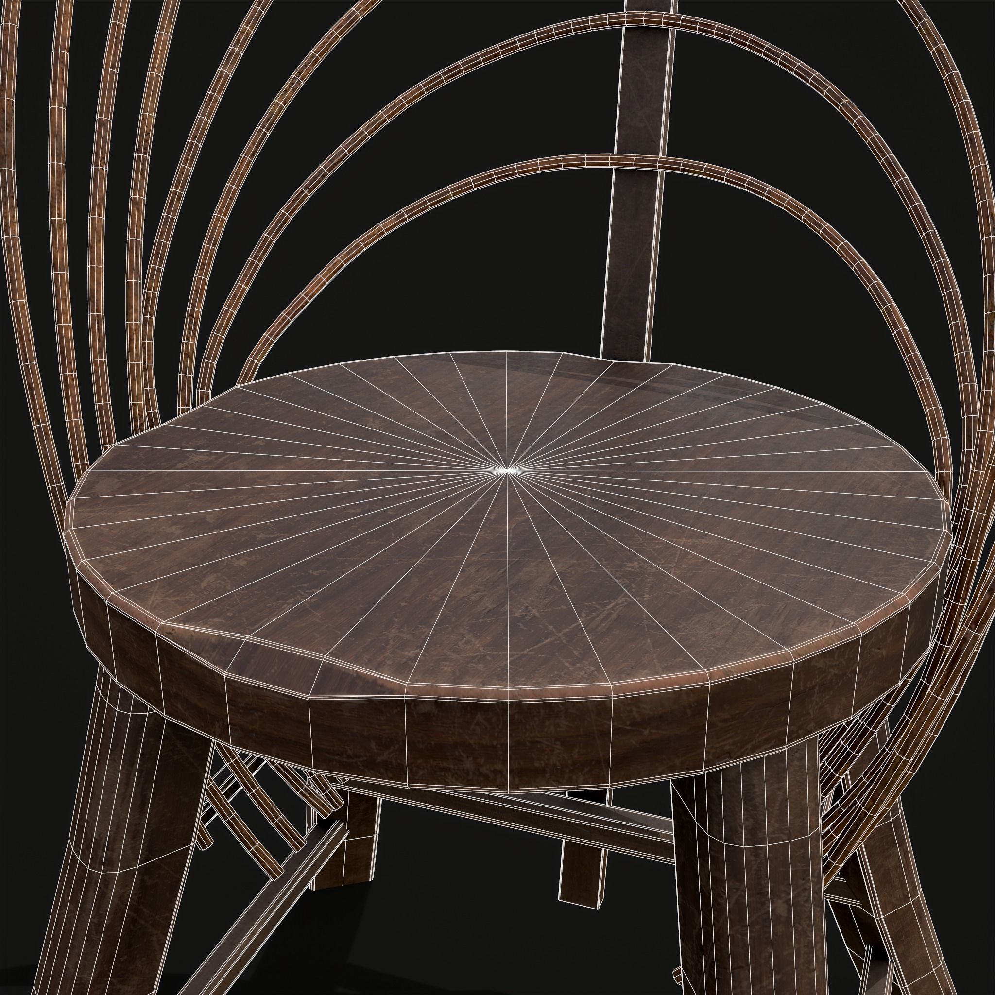 Rustic Table and Bent Stick Chairs 3D Model Collection_17