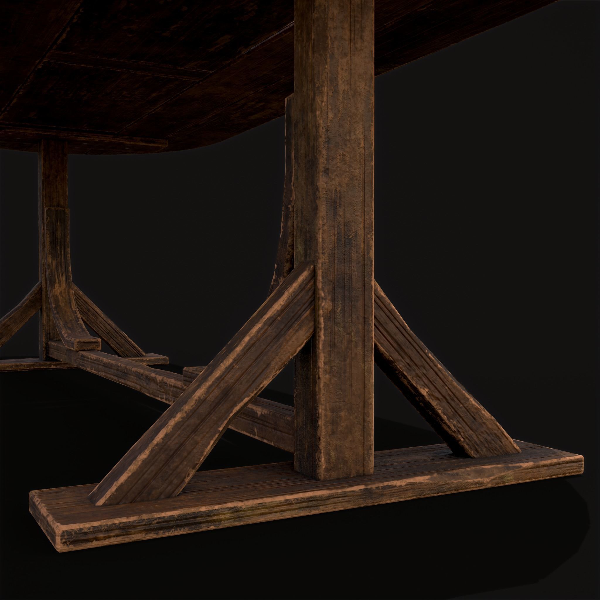 Rustic Table and Bent Stick Chairs 3D Model Collection_34