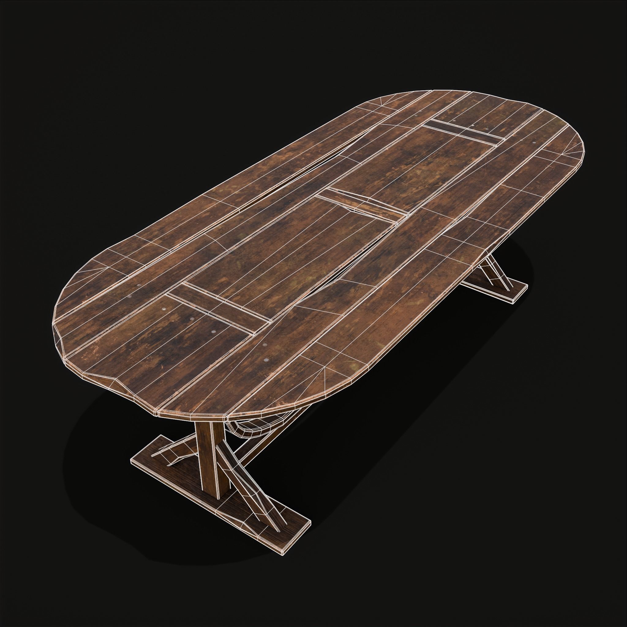 Rustic Table and Bent Stick Chairs 3D Model Collection_31