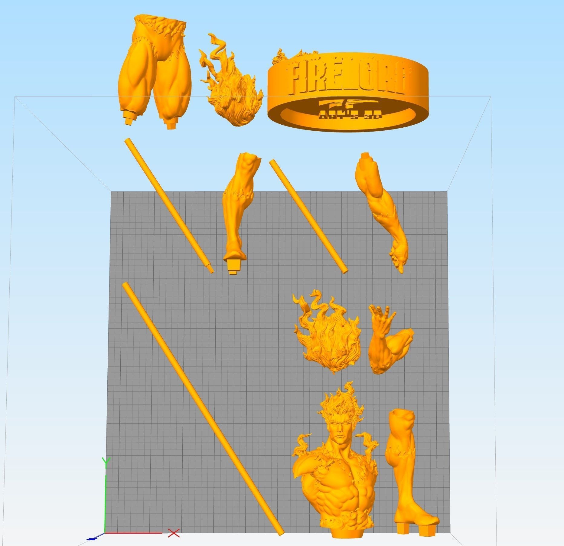Firelord Dc Comics Firestorm Statue 3D Model 3D Printable CGTrader Firelord Dc Comics Firestorm Statue 3D Model 3D Printable CGTrader
