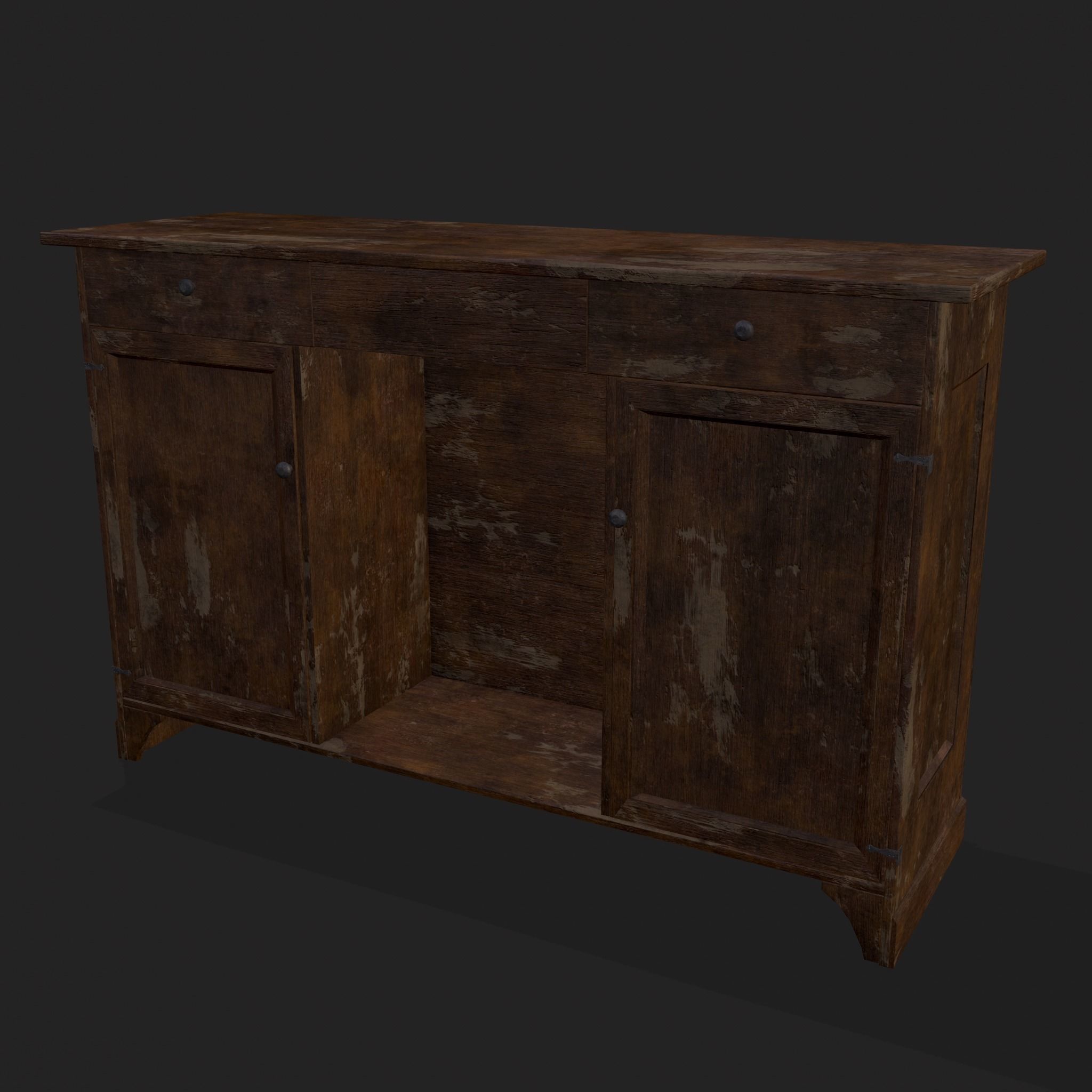 Rustic Cabinet and Drawer  3D Model Collection_16