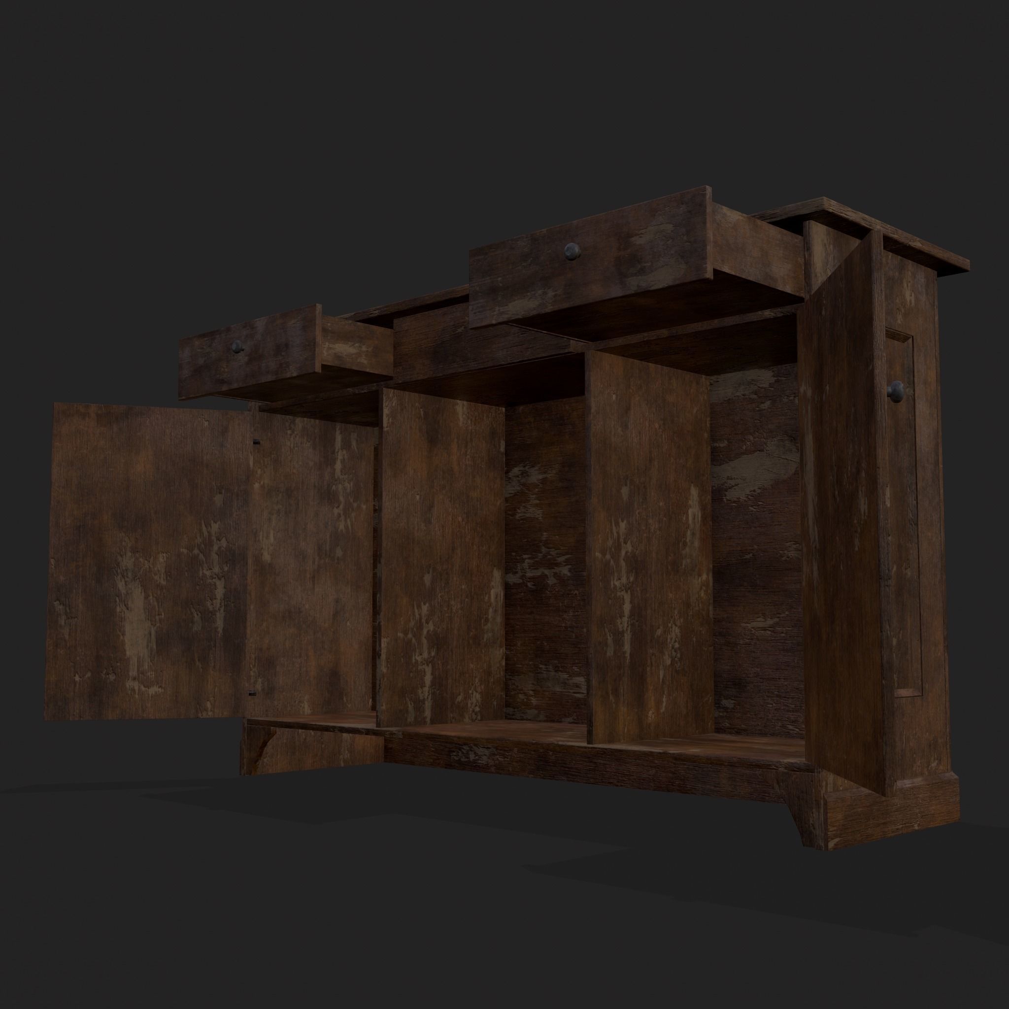 Rustic Cabinet and Drawer  3D Model Collection_18