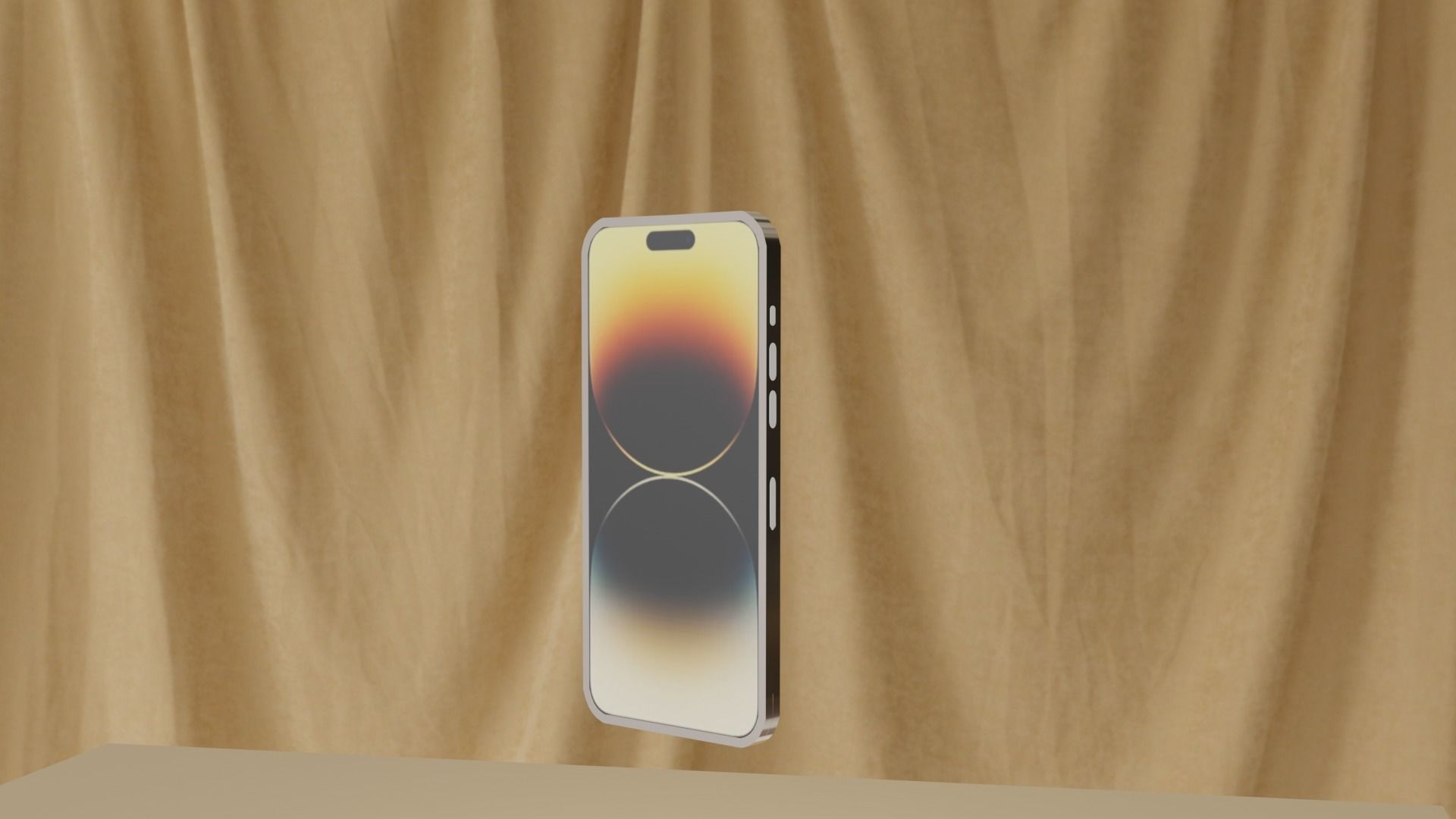 Iphone 14 Pro Max 3D Gold Model 3D print model_2