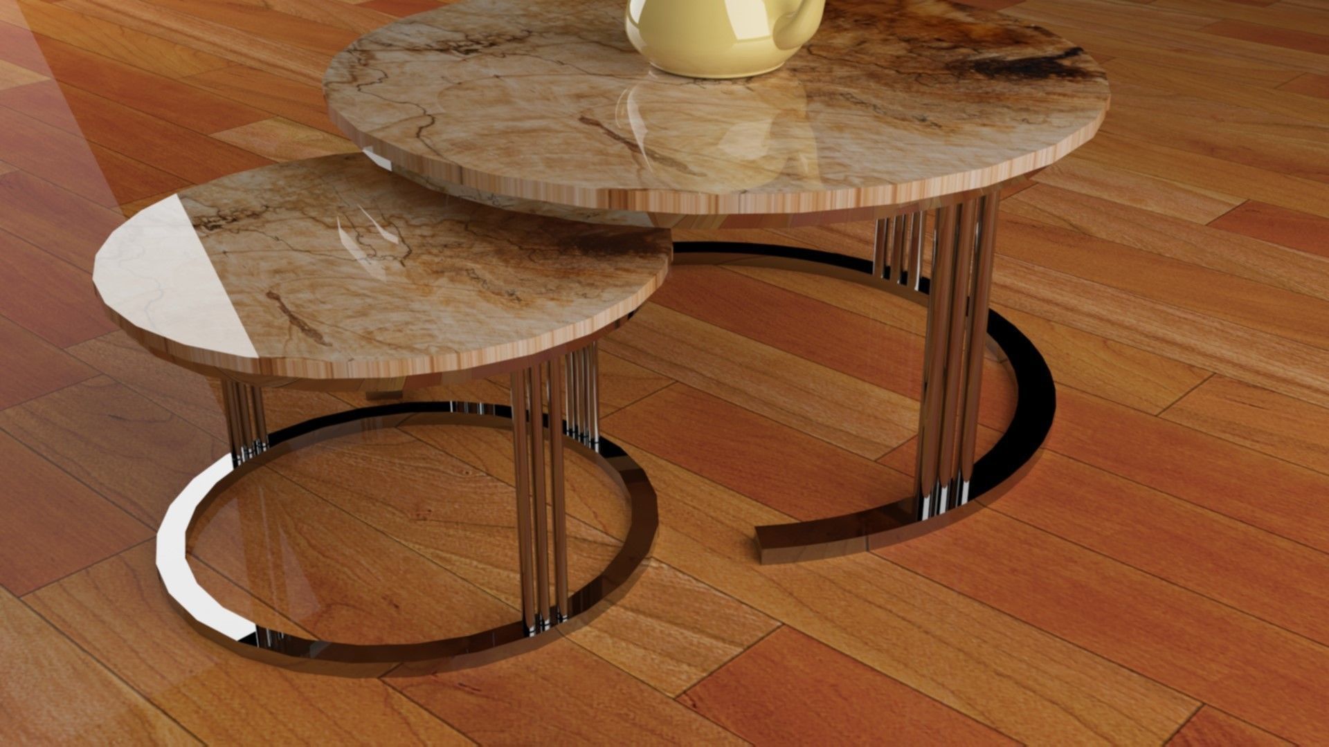 The Morden Table Low-poly 3D model_1