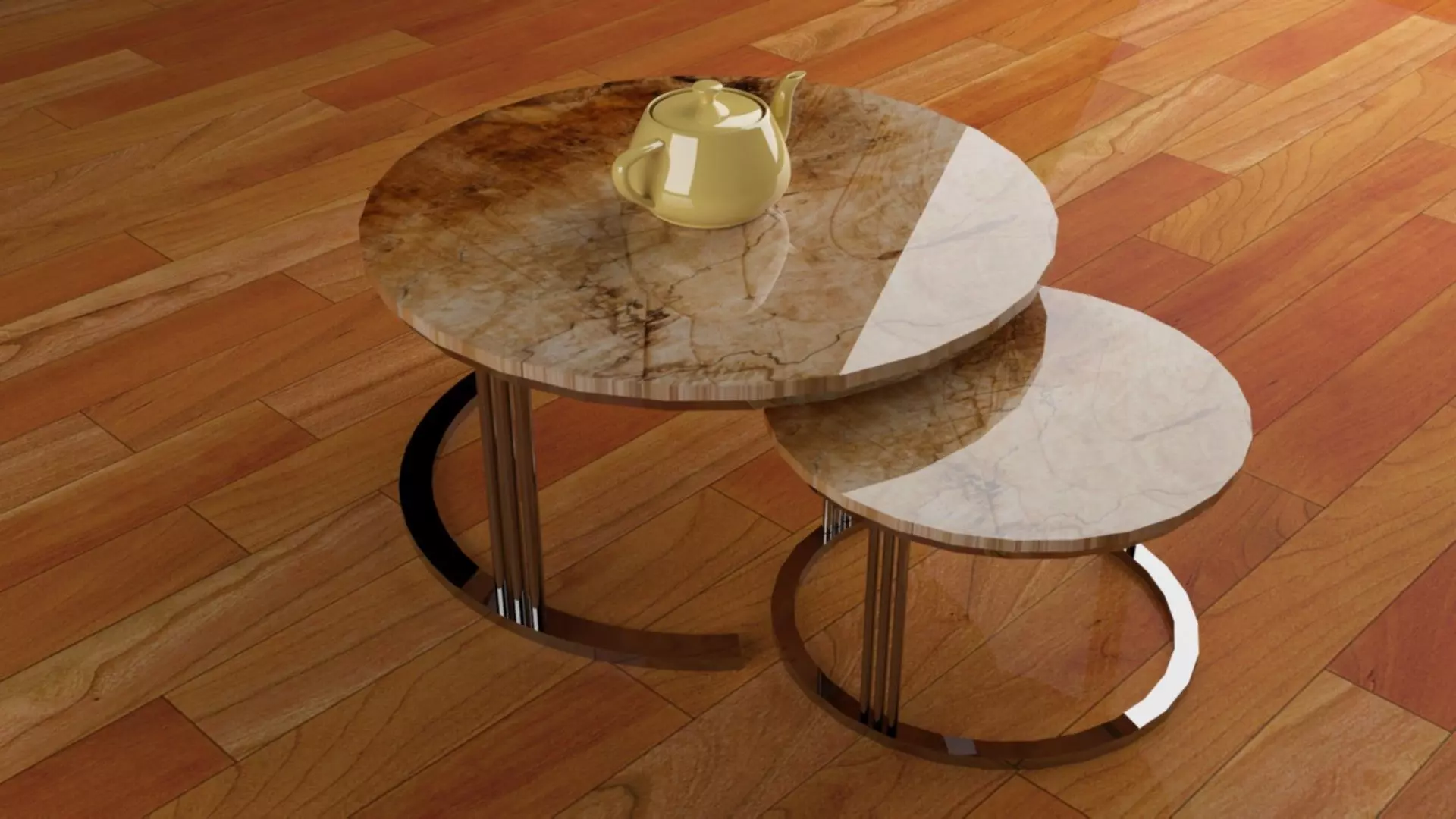 The Morden Table Low-poly 3D model_0