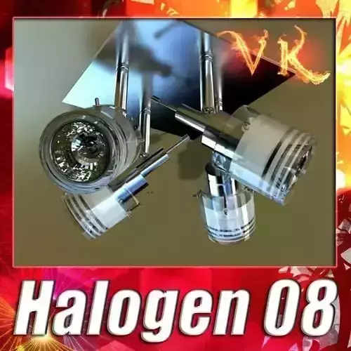 Halogen Ceiling Light 08 Photoreal 3D model