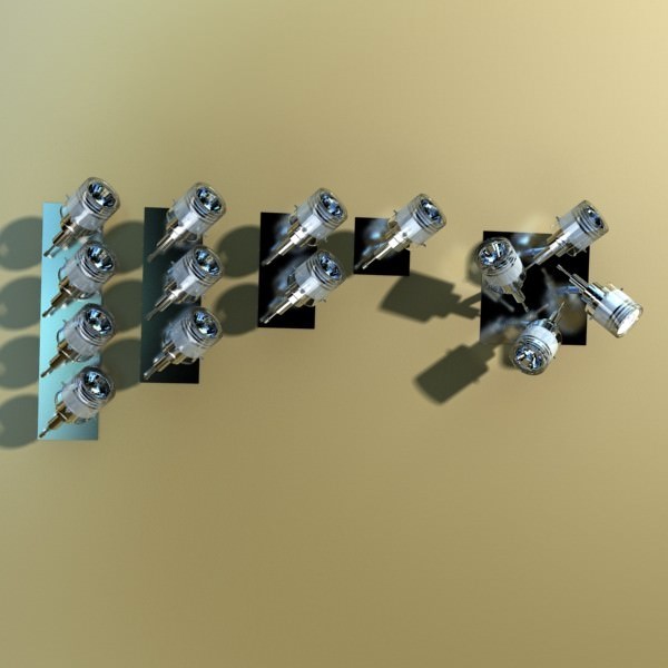 Halogen Ceiling Light 08 Photoreal 3D model_10