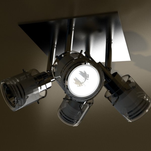 Halogen Ceiling Light 08 Photoreal 3D model_6