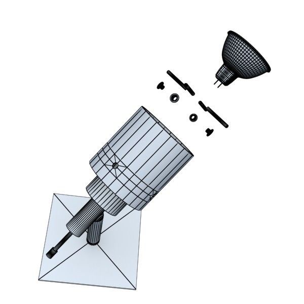 Halogen Ceiling Light 08 Photoreal 3D model_16