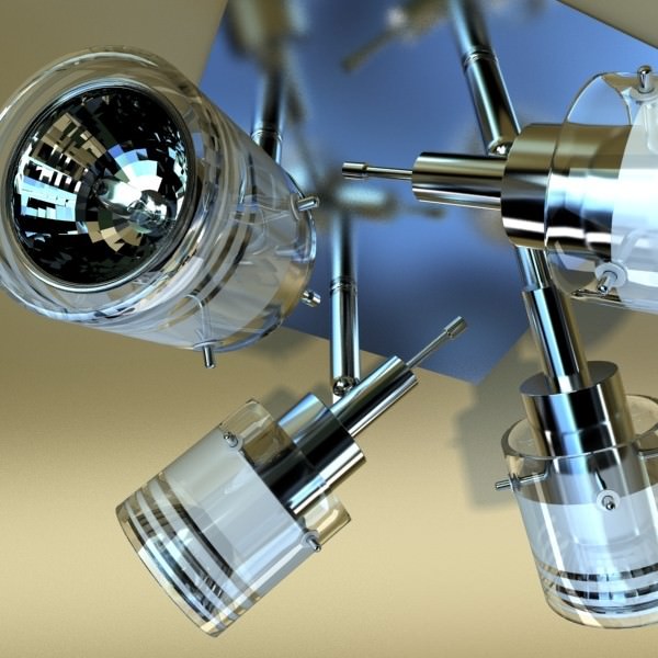 Halogen Ceiling Light 08 Photoreal 3D model_2