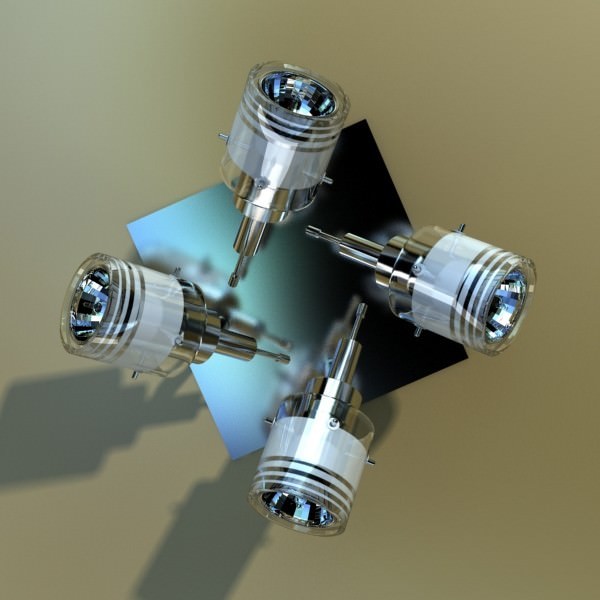 Halogen Ceiling Light 08 Photoreal 3D model_5