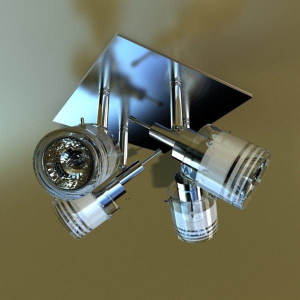 Halogen Ceiling Light 08 Photoreal 3D model_1