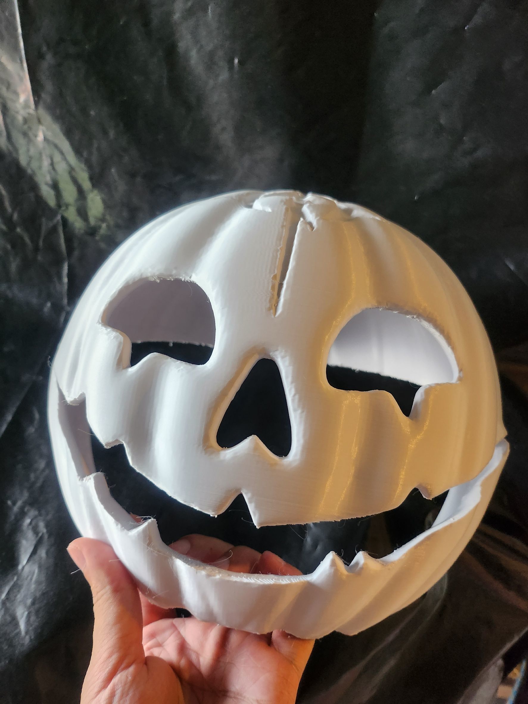Fake mafty pumpkin helmet 3D print model_17