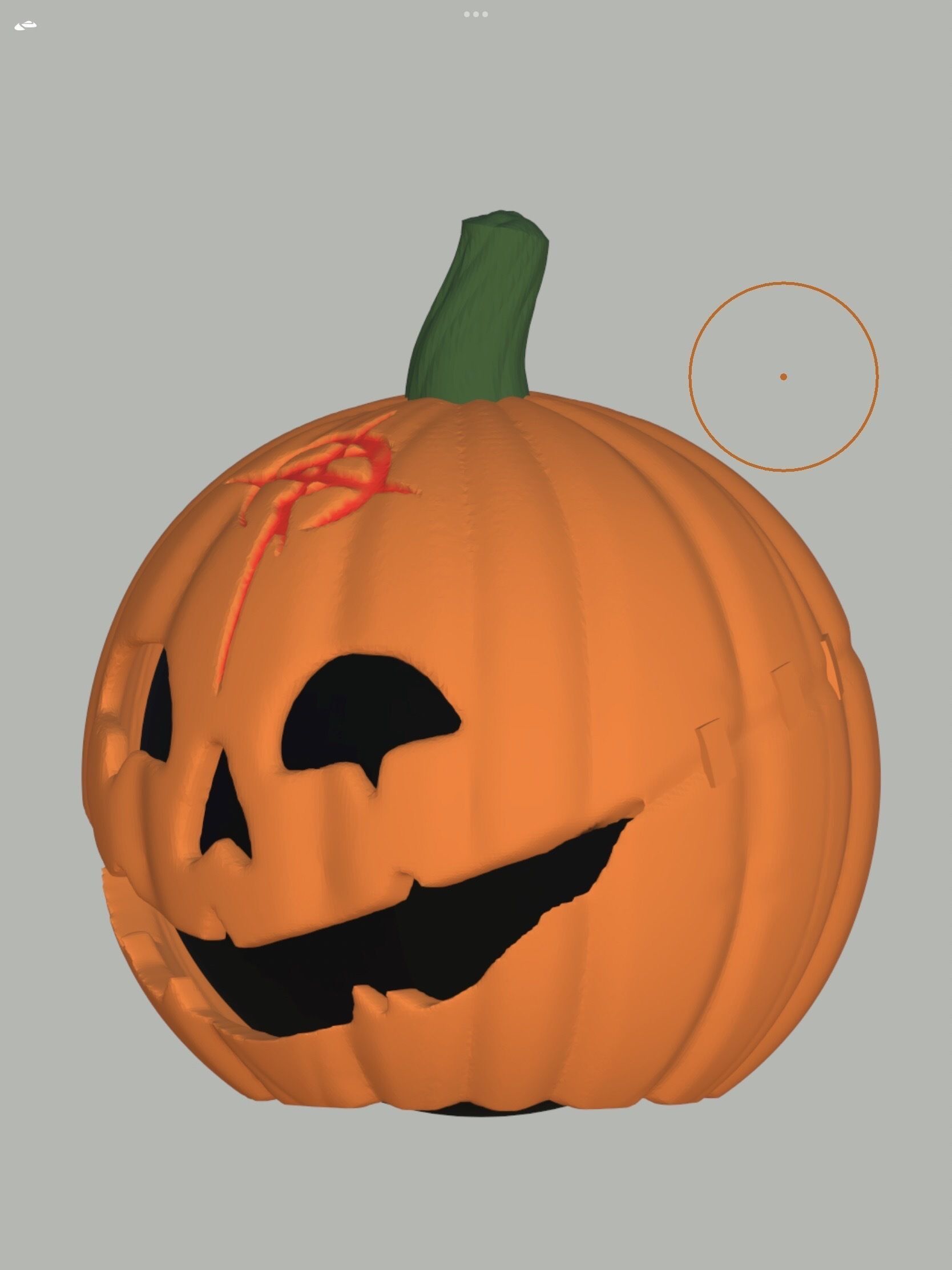 Fake mafty pumpkin helmet 3D print model_4