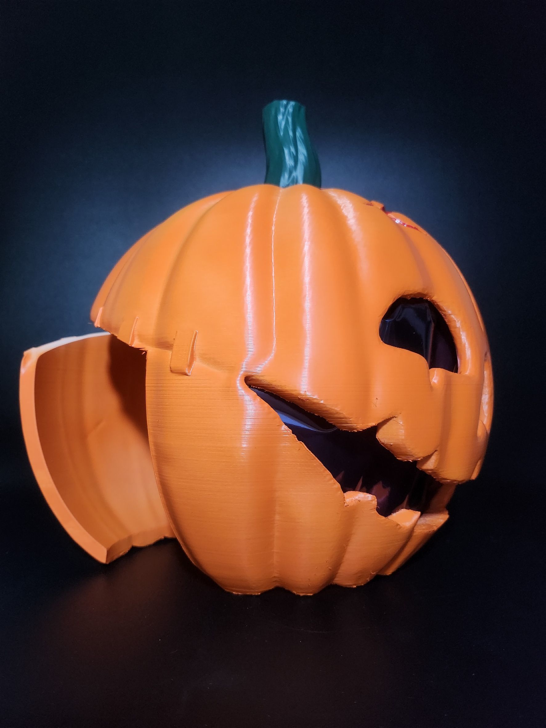 Fake mafty pumpkin helmet 3D print model_13