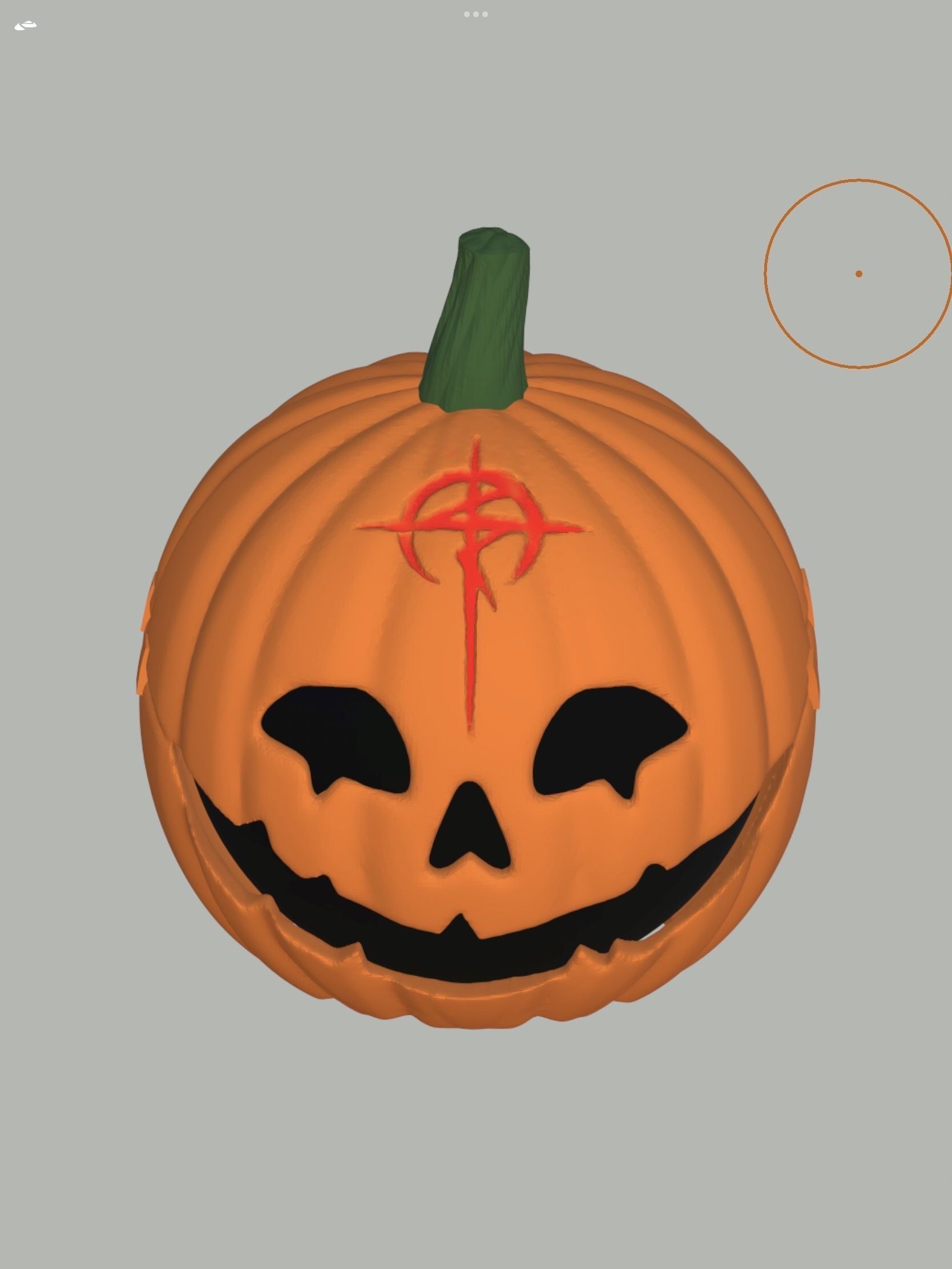 Fake mafty pumpkin helmet 3D print model_7