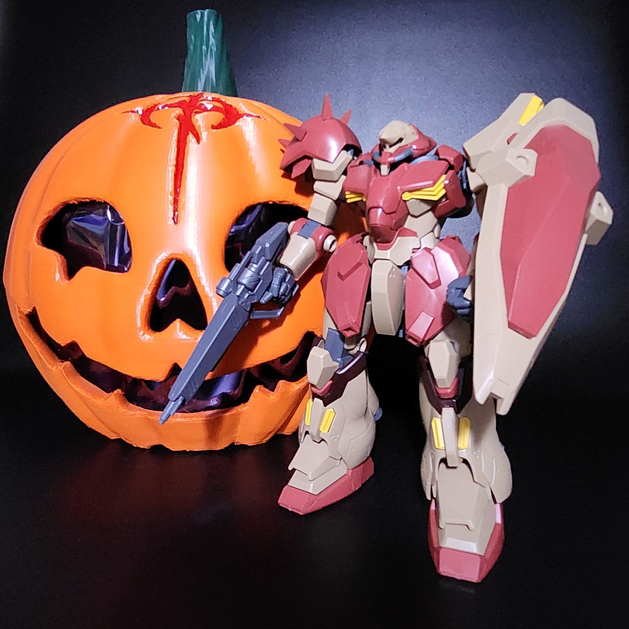 Fake mafty pumpkin helmet 3D print model_22