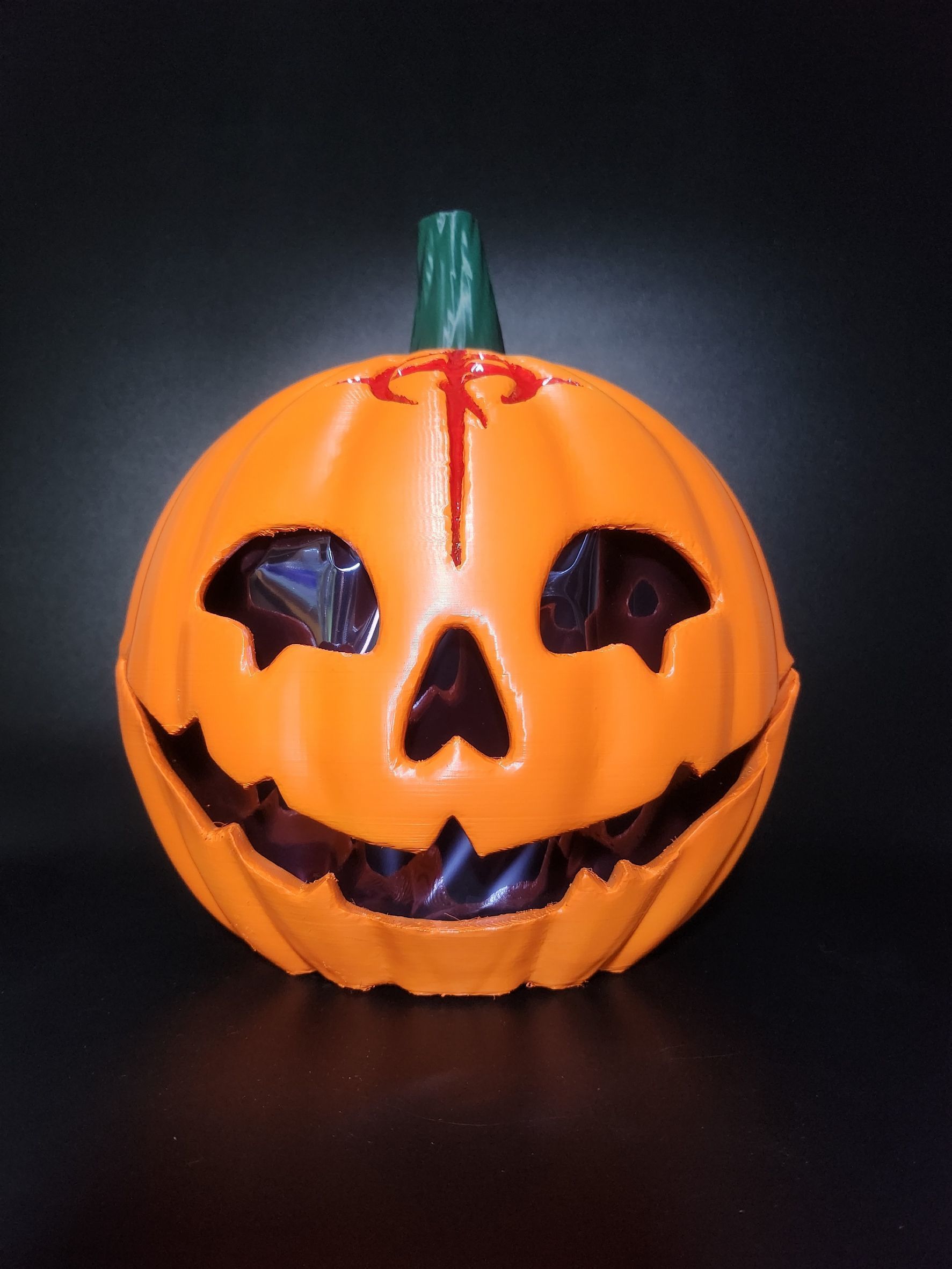 Fake mafty pumpkin helmet 3D print model_14