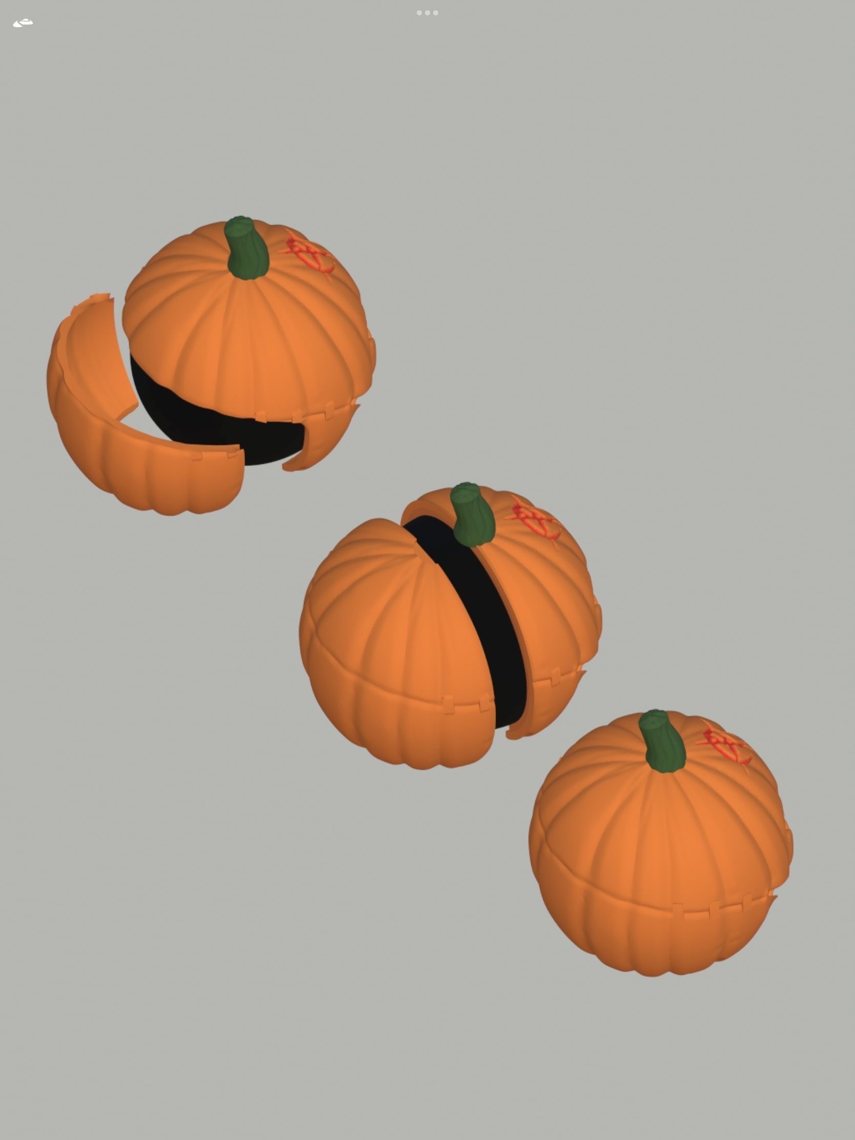 Fake mafty pumpkin helmet 3D print model_3