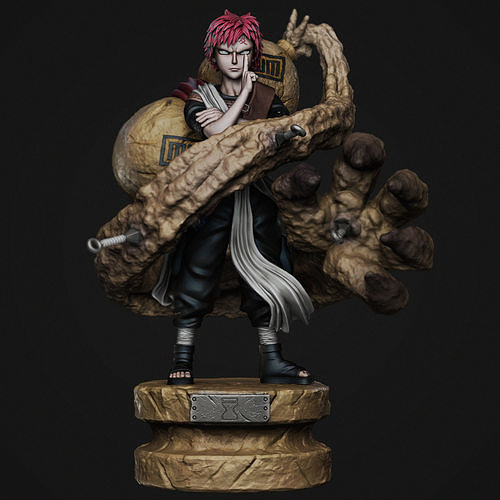 Gaara Naruto 3dprint 3D print model