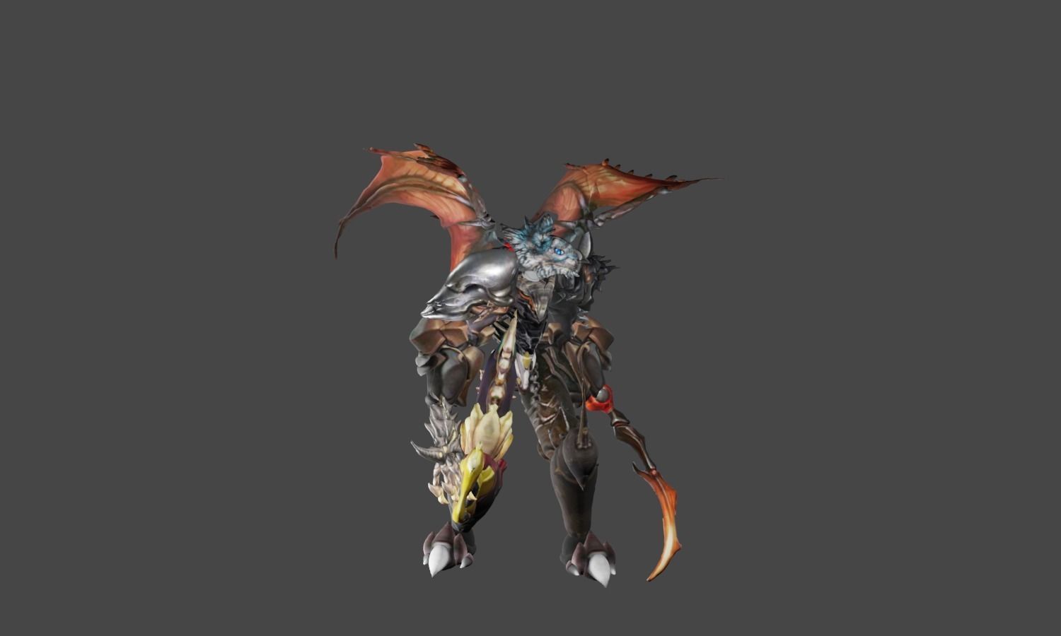 Zeloeman H 9 demon with wings 3D model_13