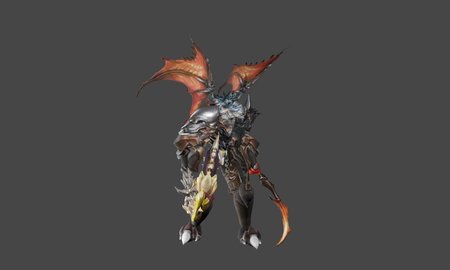 Zeloeman H 9 demon with wings 3D model_8