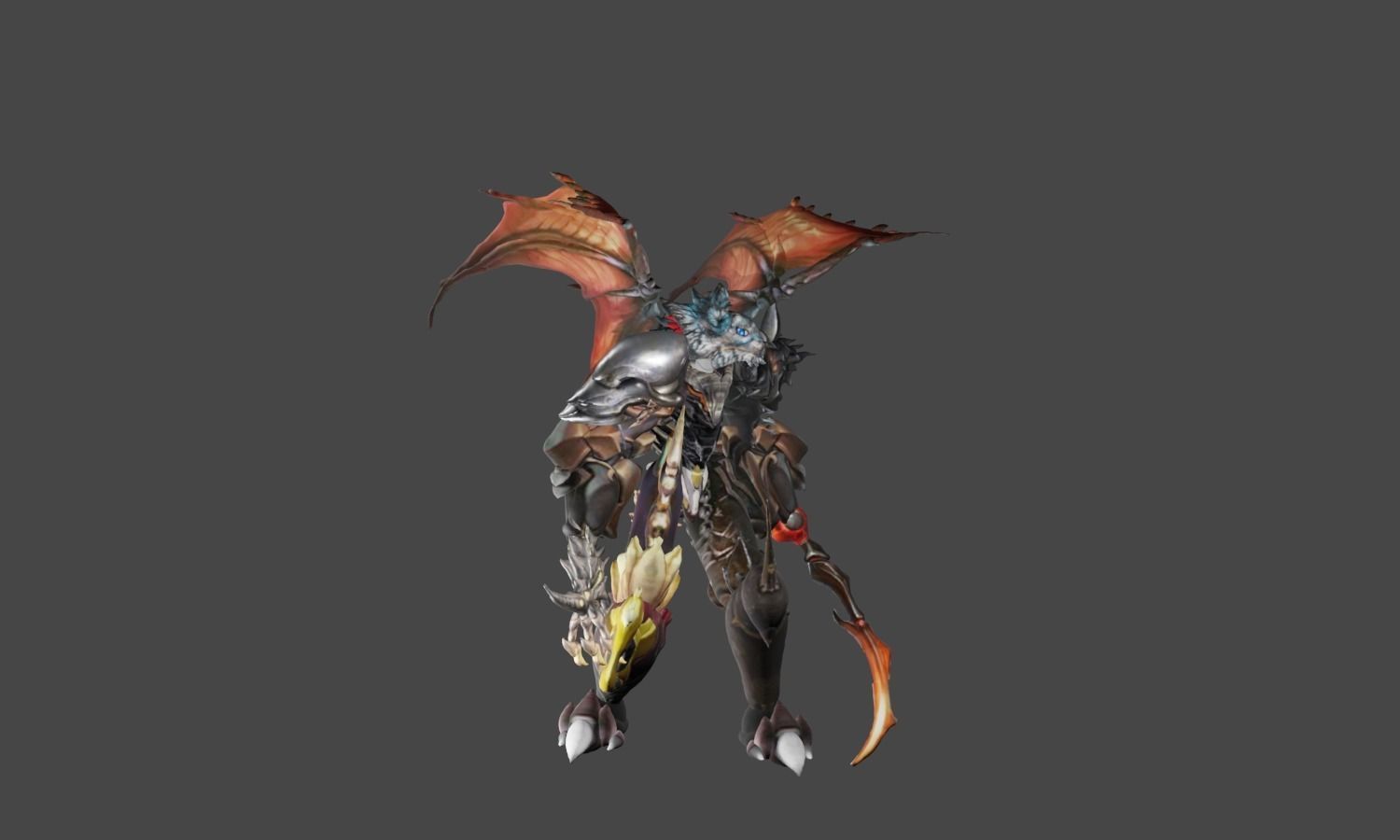 Zeloeman H 9 demon with wings 3D model_17