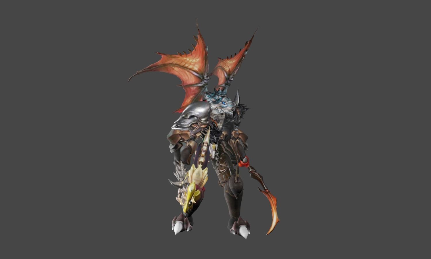 Zeloeman H 9 demon with wings 3D model_5