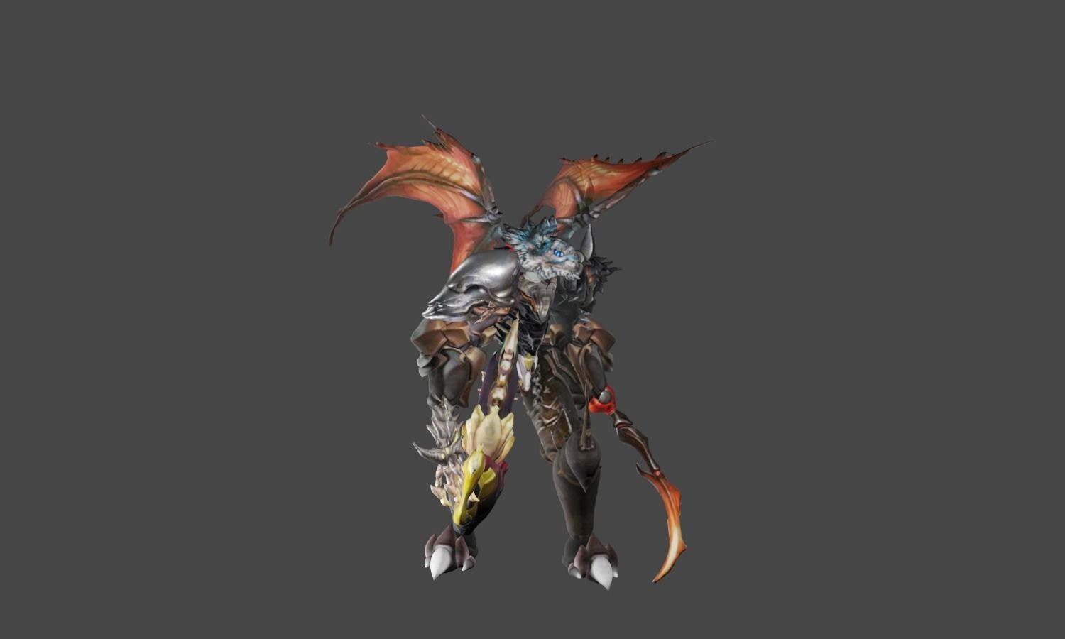 Zeloeman H 9 demon with wings 3D model_10