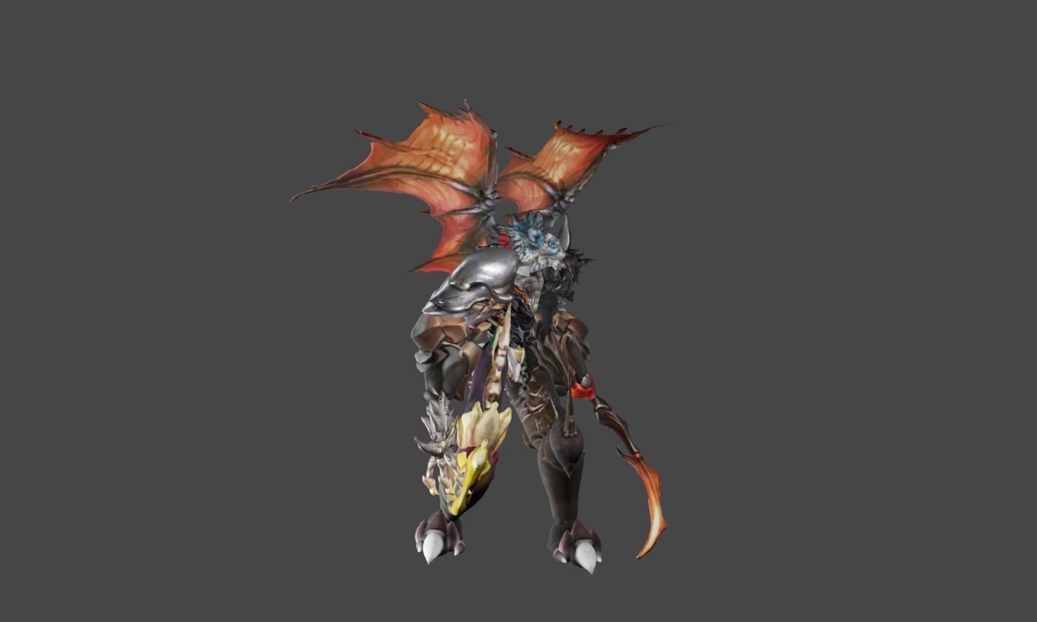 Zeloeman H 9 demon with wings 3D model_21