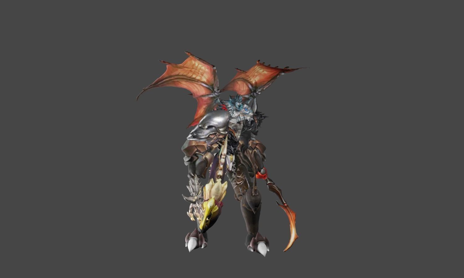 Zeloeman H 9 demon with wings 3D model_19