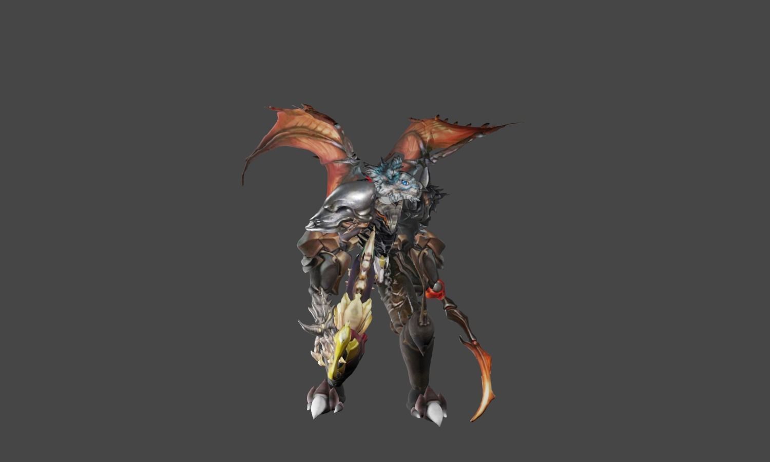 Zeloeman H 9 demon with wings 3D model_12