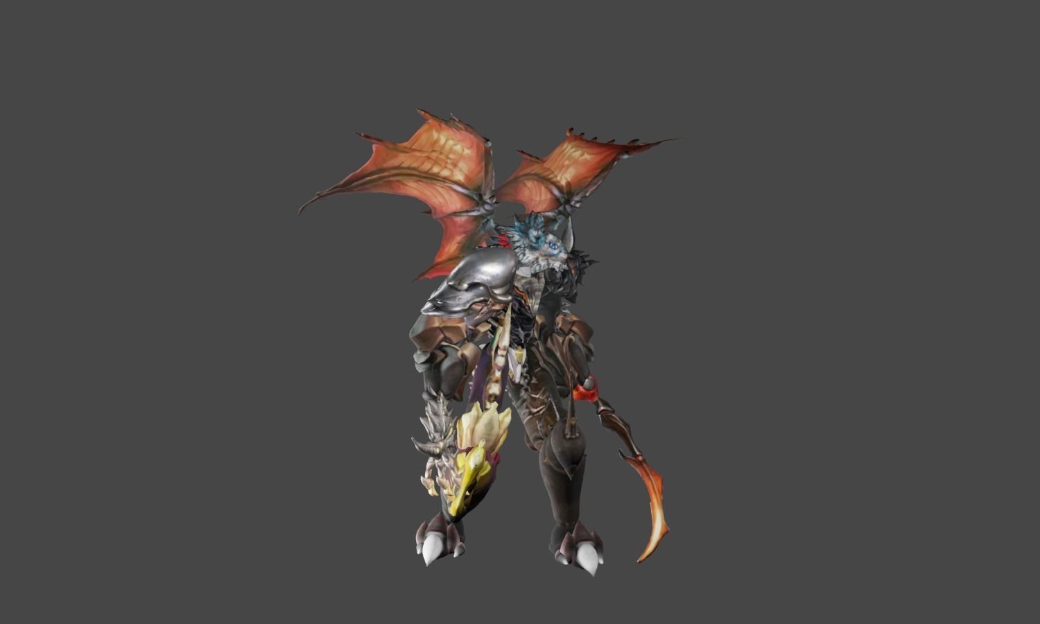 Zeloeman H 9 demon with wings 3D model_20