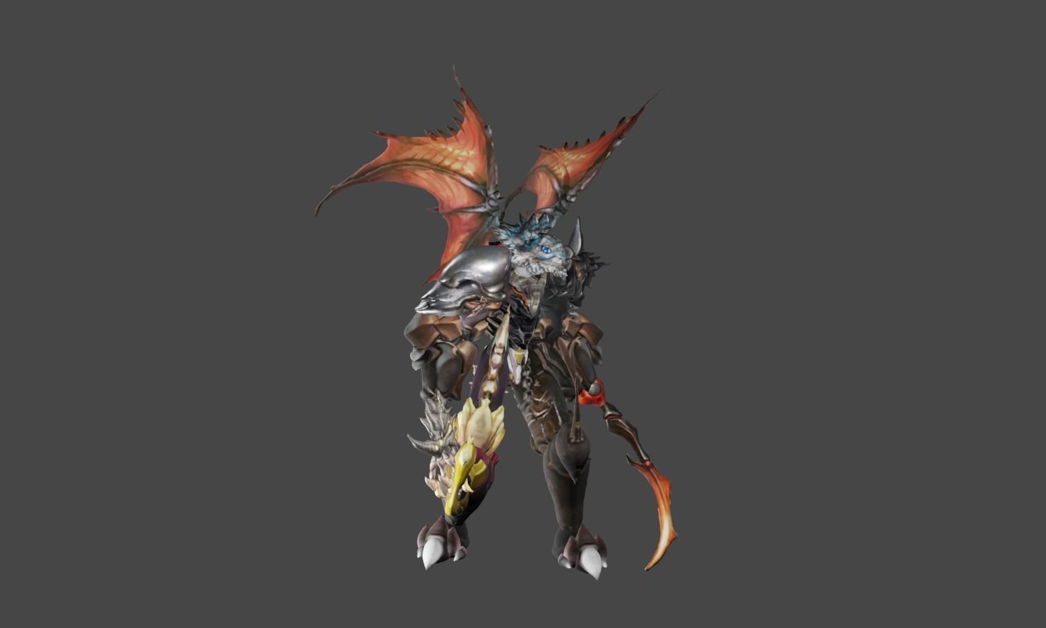 Zeloeman H 9 demon with wings 3D model_7