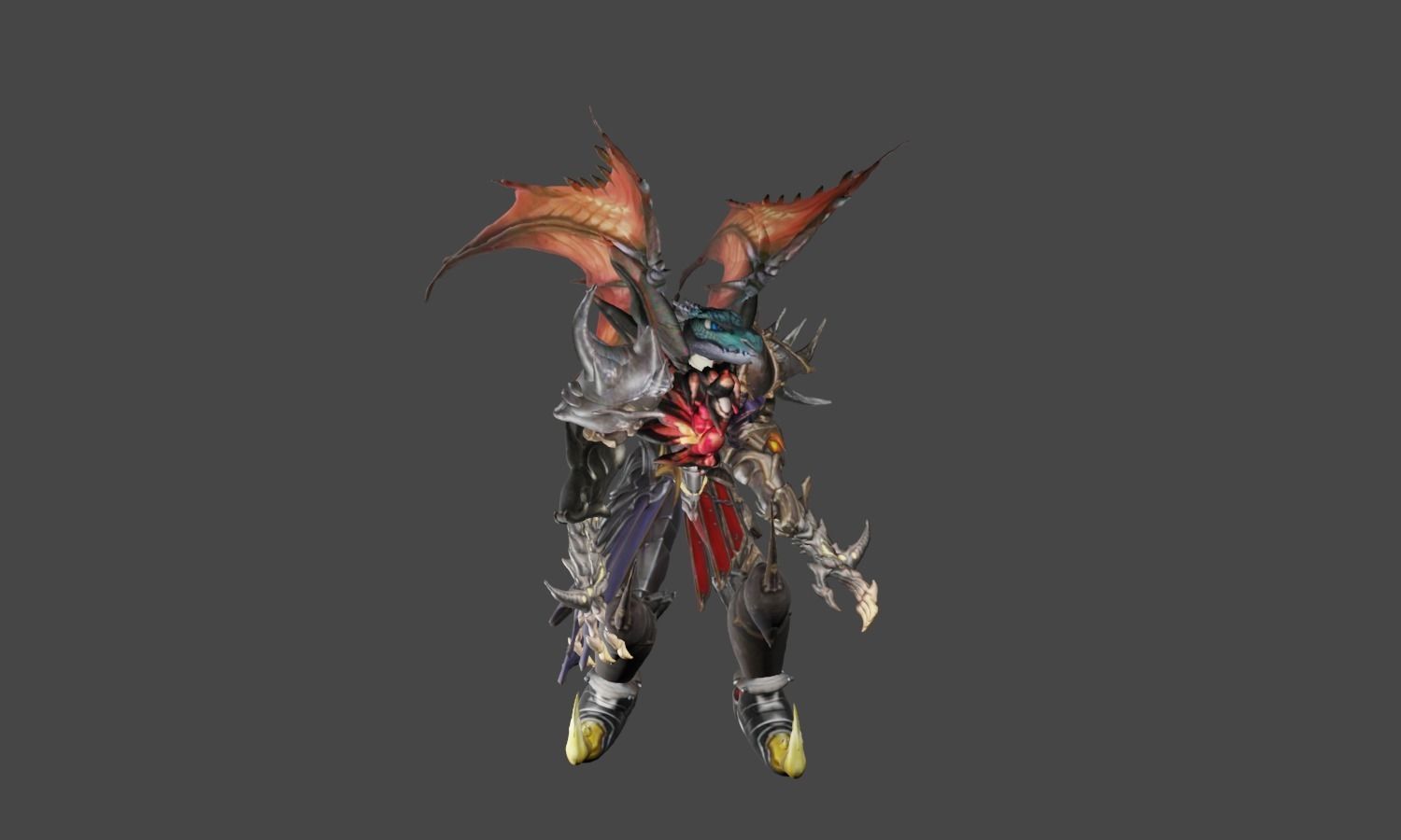 Zeloeman H 4 demon character with wings 3D model_8