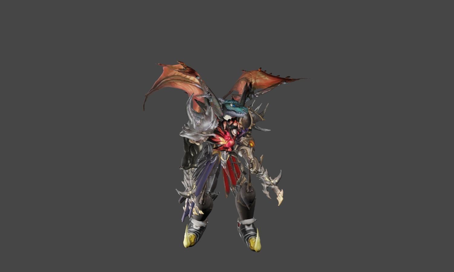 Zeloeman H 4 demon character with wings 3D model_14