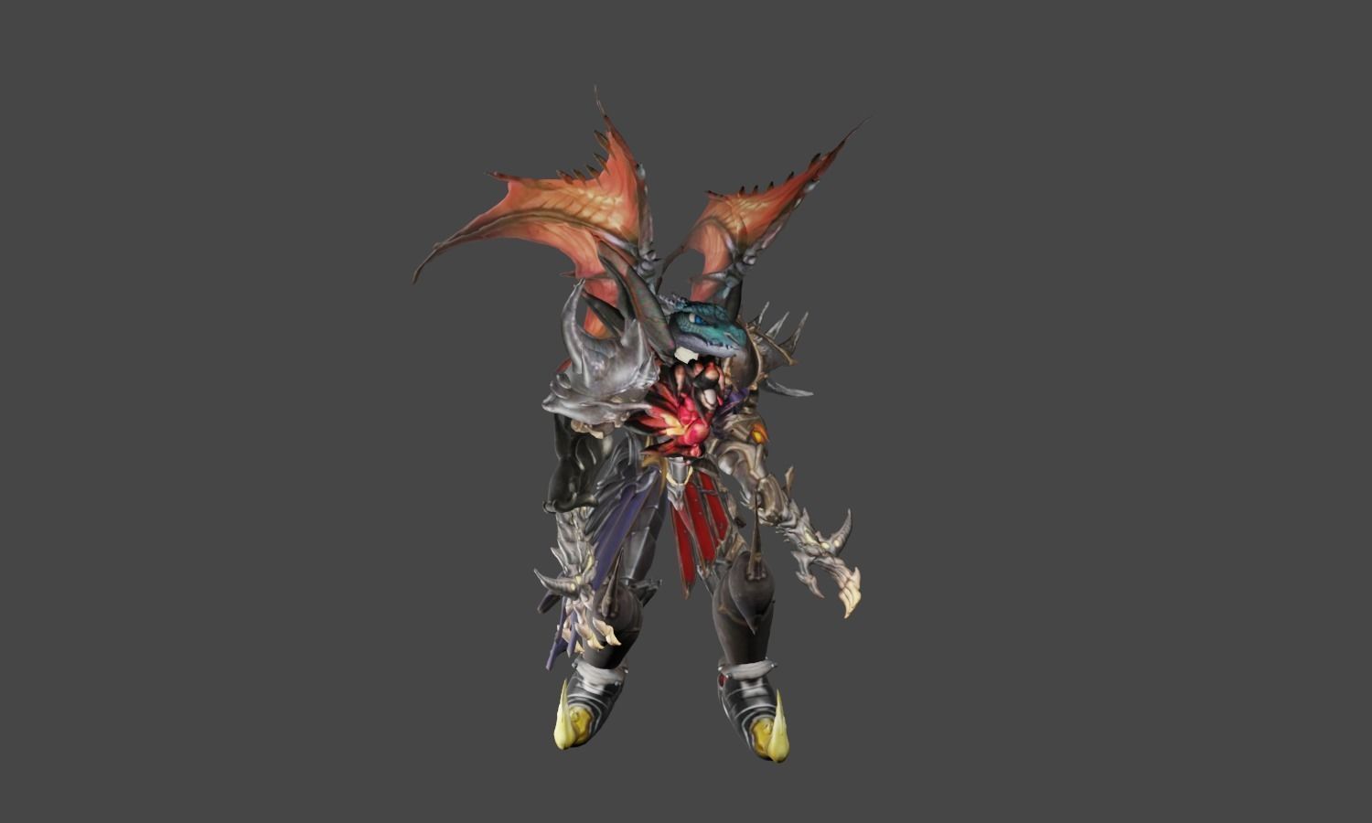 Zeloeman H 4 demon character with wings 3D model_7