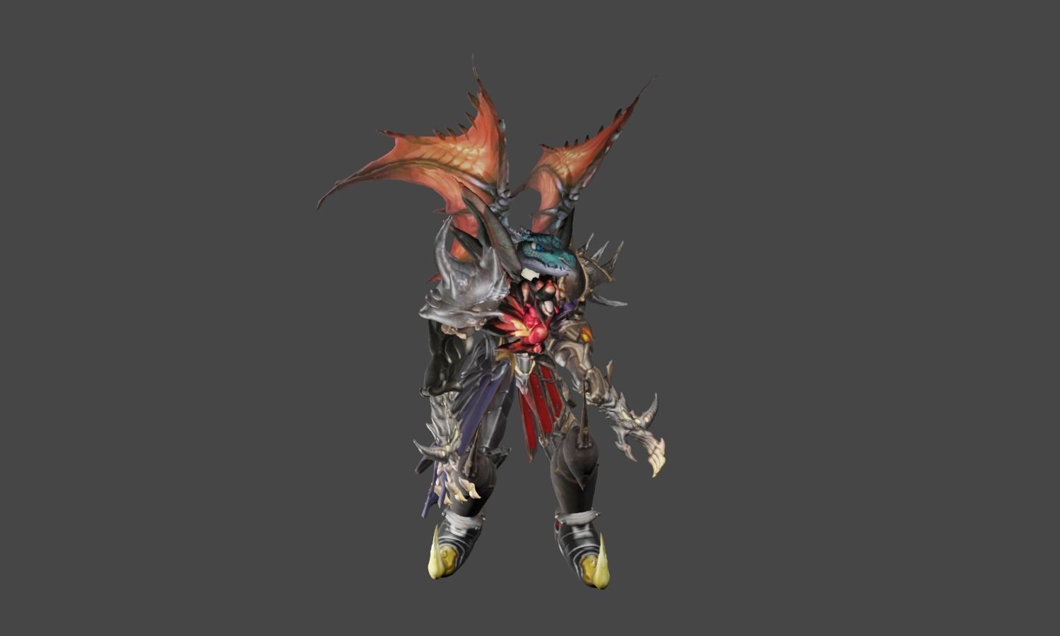 Zeloeman H 4 demon character with wings 3D model_6