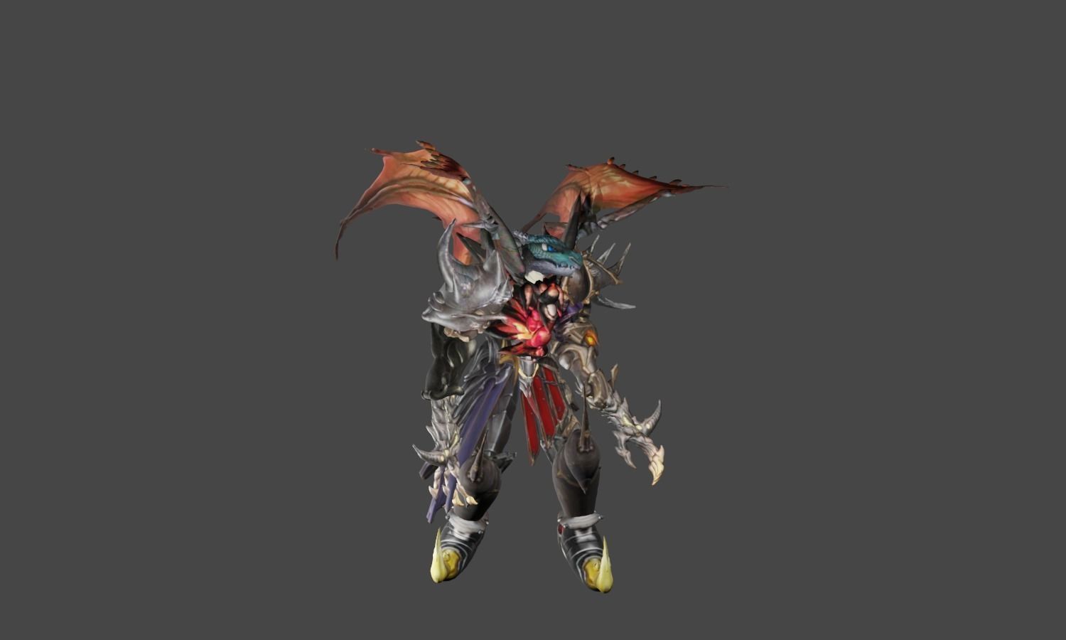 Zeloeman H 4 demon character with wings 3D model_15