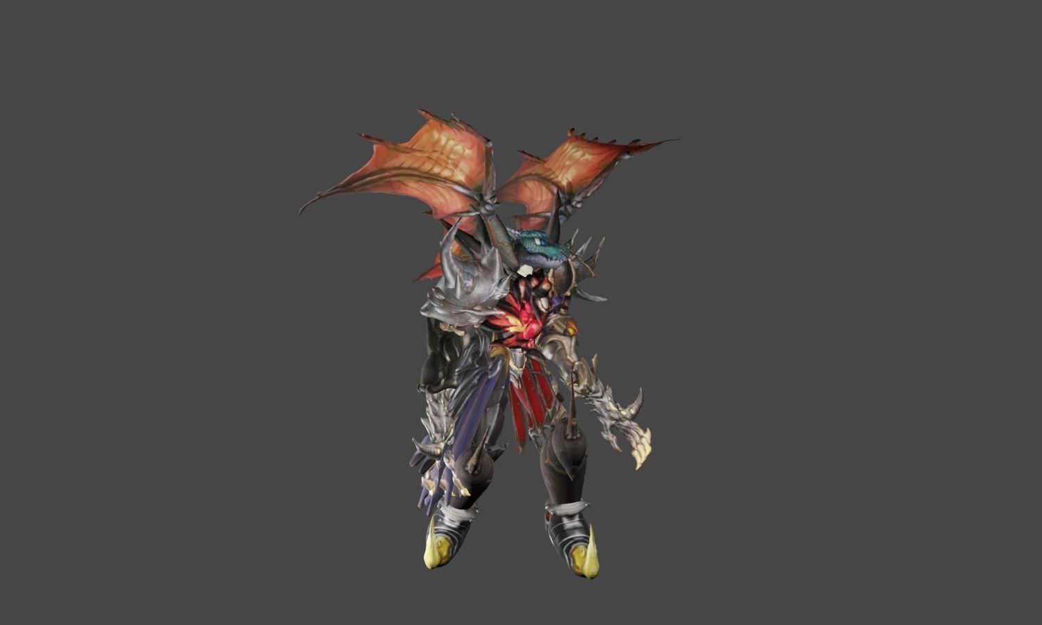 Zeloeman H 4 demon character with wings 3D model_20