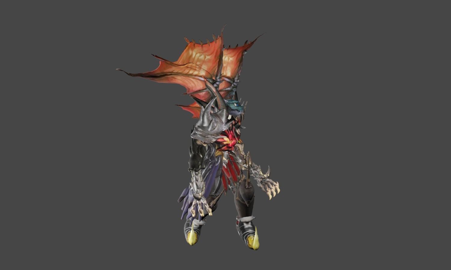 Zeloeman H 4 demon character with wings 3D model_25