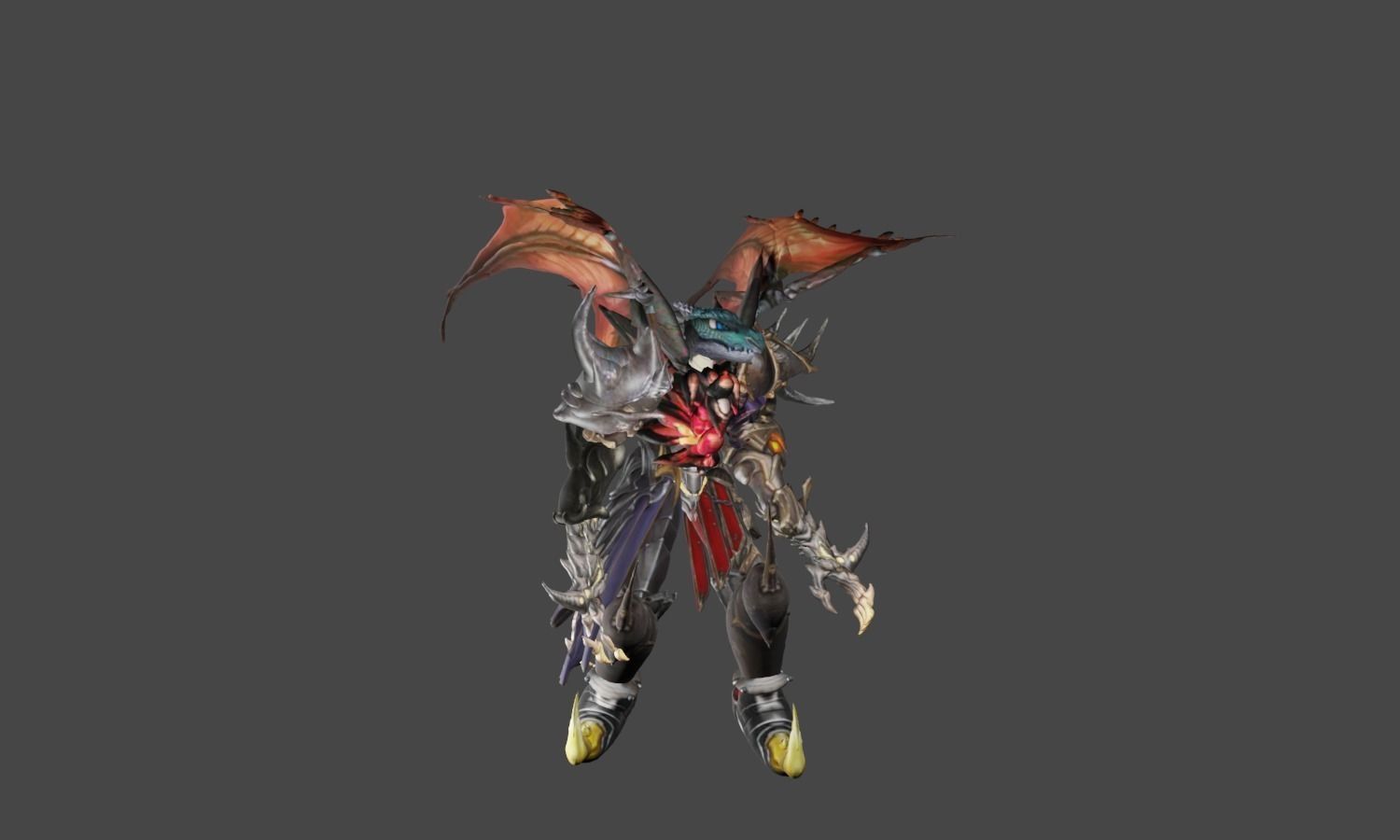 Zeloeman H 4 demon character with wings 3D model_13
