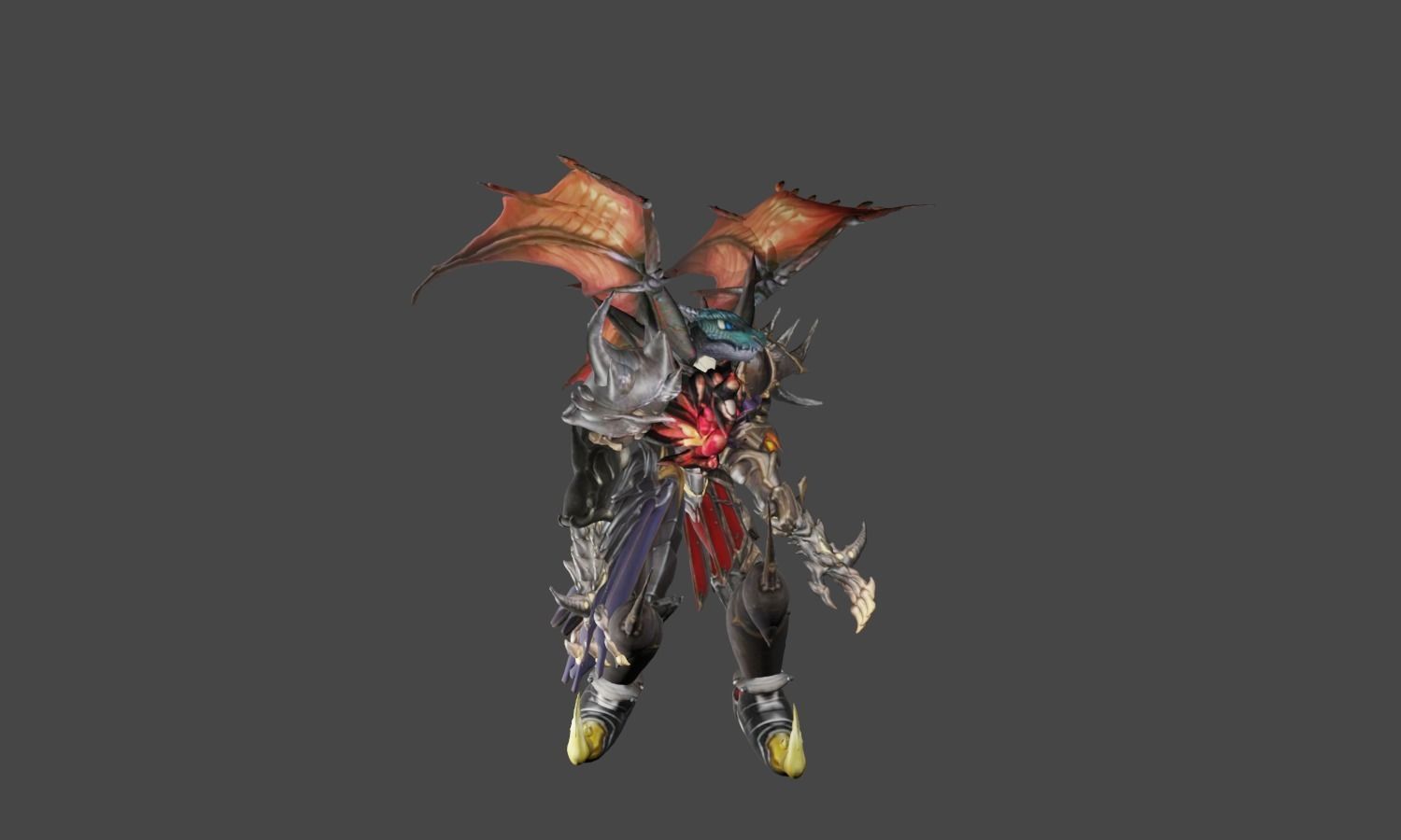 Zeloeman H 4 demon character with wings 3D model_19