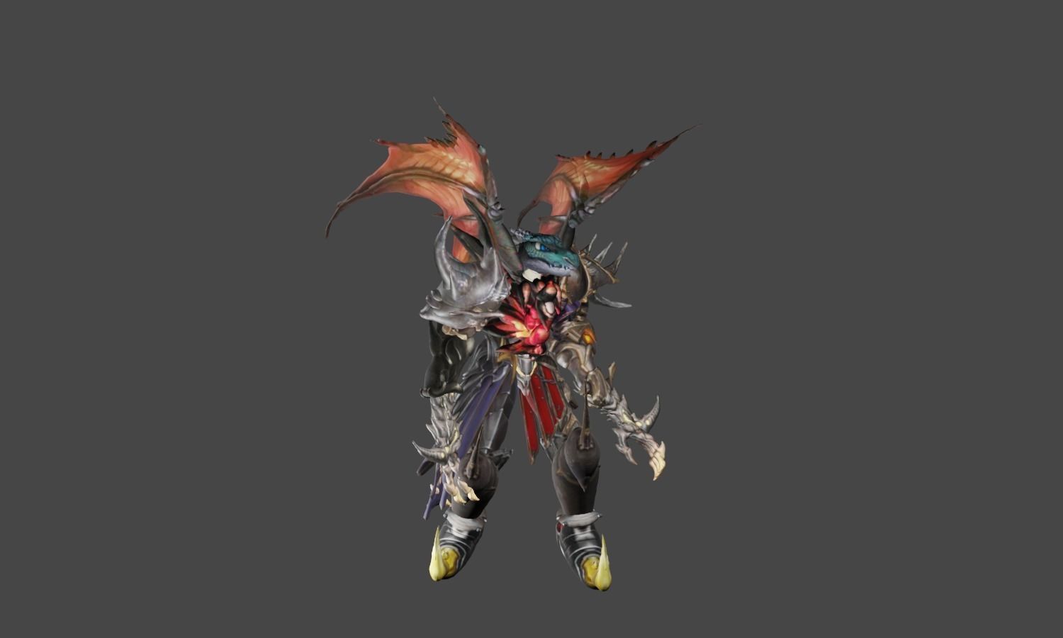 Zeloeman H 4 demon character with wings 3D model_9