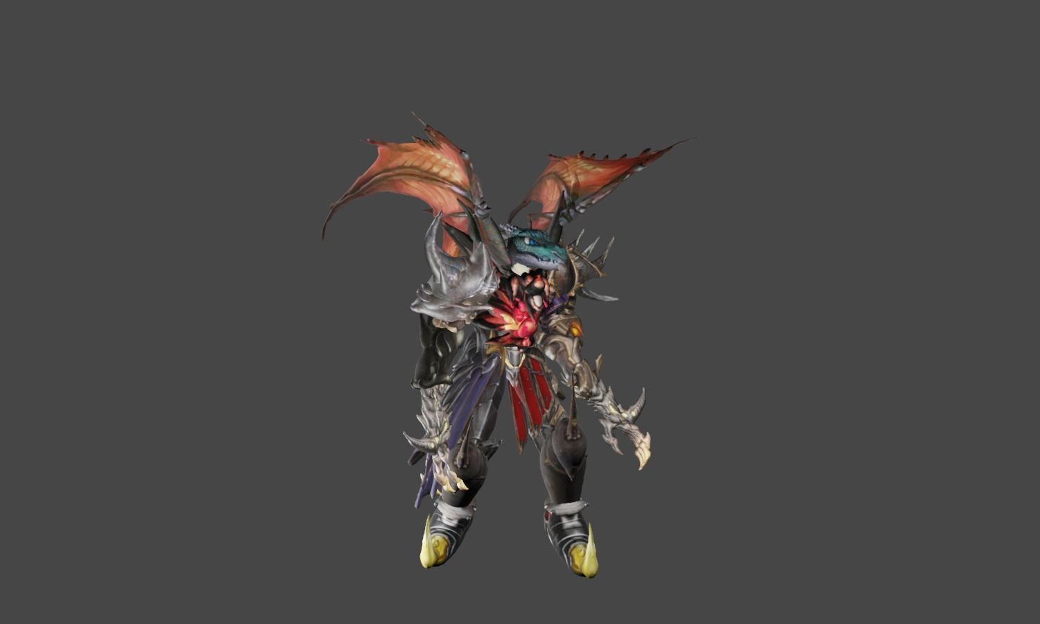 Zeloeman H 4 demon character with wings 3D model_10