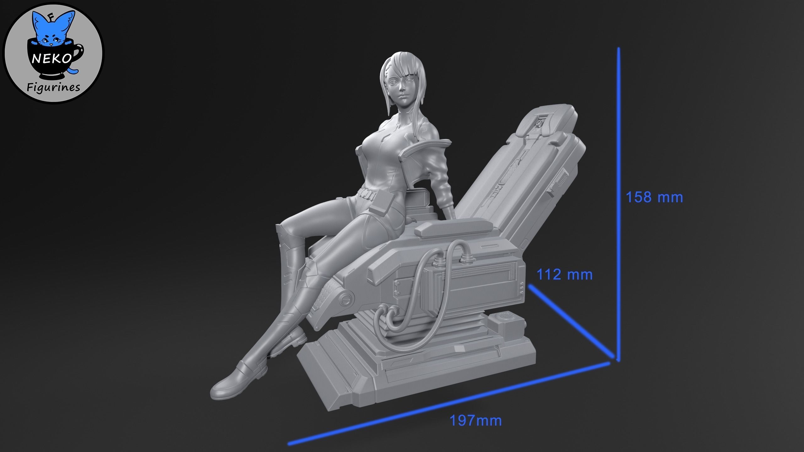 Lucy - STL Cyberpunk Edgerunners Anime Model for 3D Printing 3D print model_1