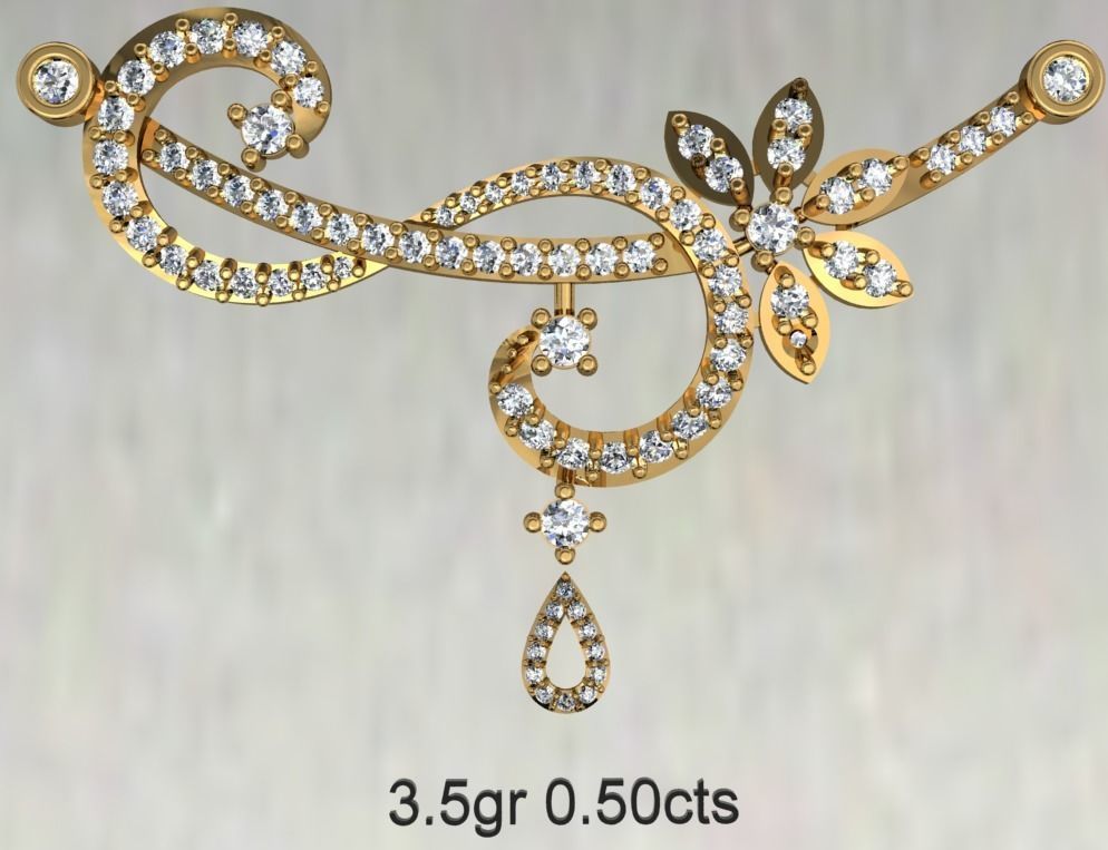 Women Pendant 3dm STL OBJ FBX Renders Details 3D print model_3