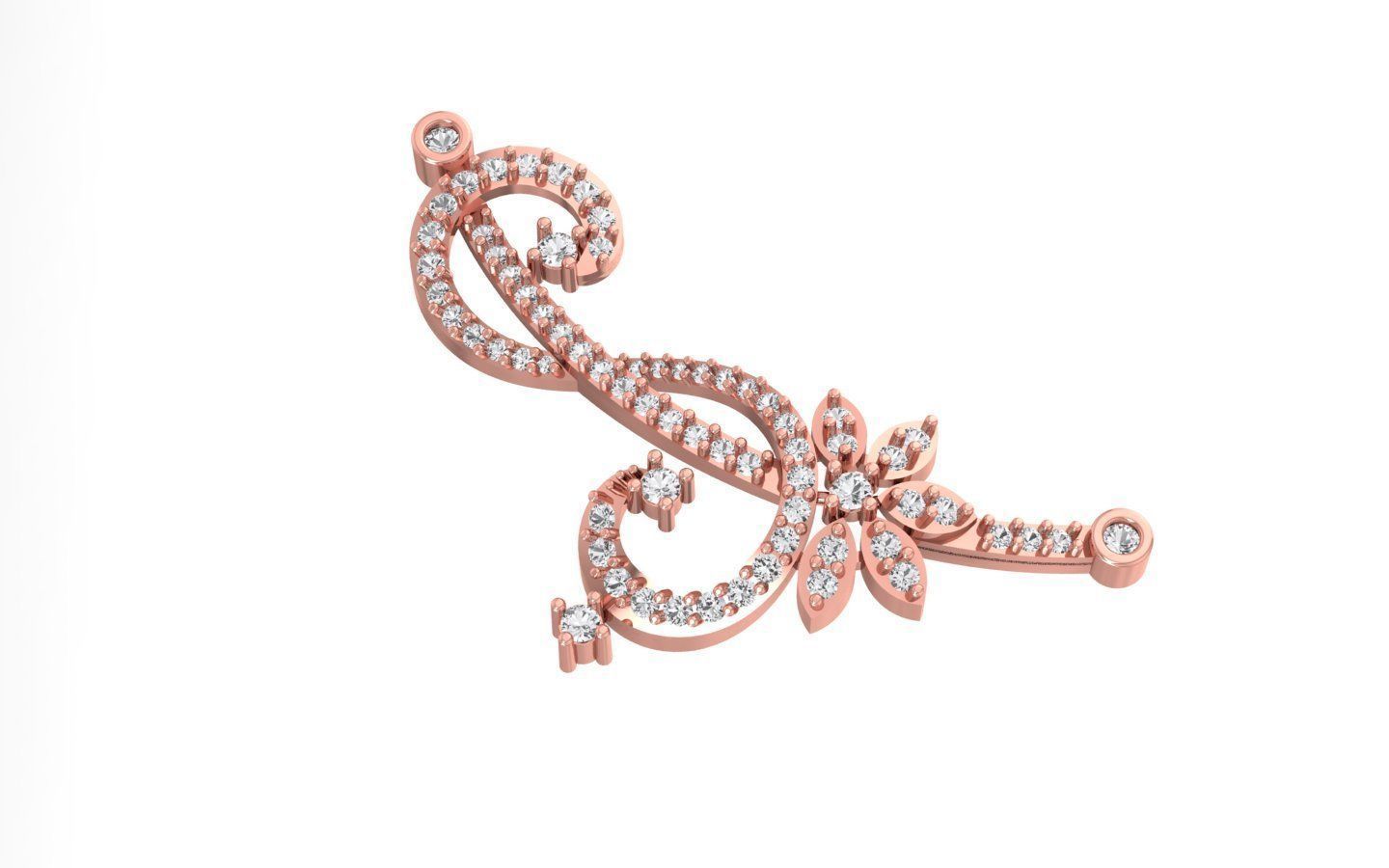 Women Pendant 3dm STL OBJ FBX Renders Details 3D print model_2