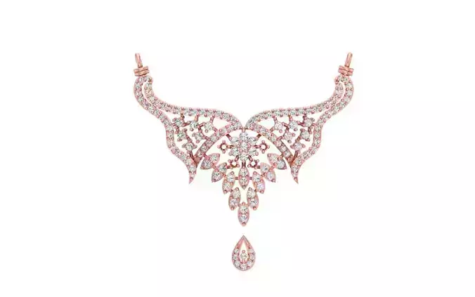 Women Necklace Pendant 3dm STL OBJ FBX Renders Details