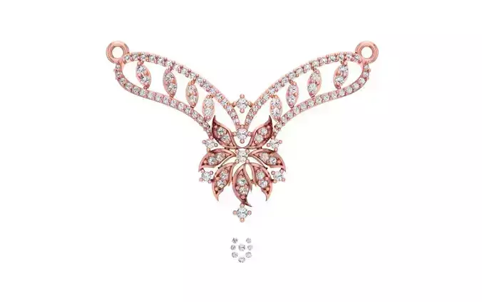 Women Necklace Pendant 3dm STL OBJ FBX Renders Details